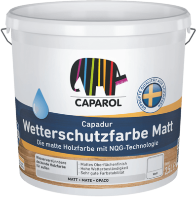 Caparol Capadur Wetterschutzfarbe Matt 2,5 Liter