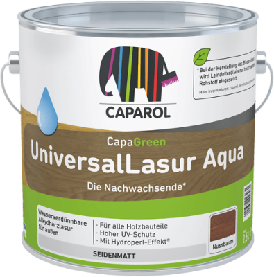 Caparol UniversalLasur Aqua 2,5 Liter, Nussbaum