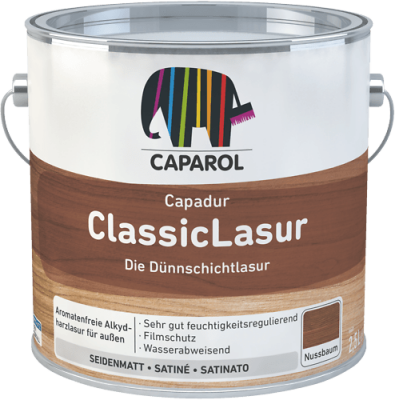 Caparol Capadur ClassicLasur 2,5 Liter, Nussbaum