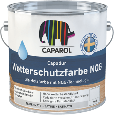 Caparol Capadur Wetterschutzfarbe NQG 2,5 Liter, Schwedenrot