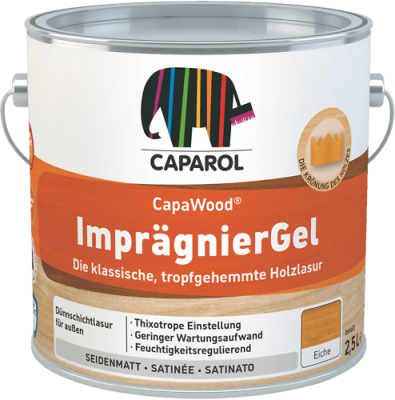 Caparol CapaWood ImprägnierGel 2,5 Liter, Ebenholz