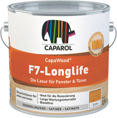 Caparol CapaWood F7-Longlife 2,5 Liter, Walnuss