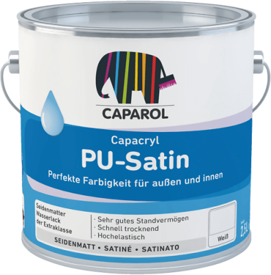 Caparol Capacryl PU-Satin 0,75 Liter, 3D-System Ginster 55