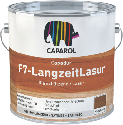 Caparol Capadur F7-LangzeitLasur 2,5 Liter, Palisander | Restposten